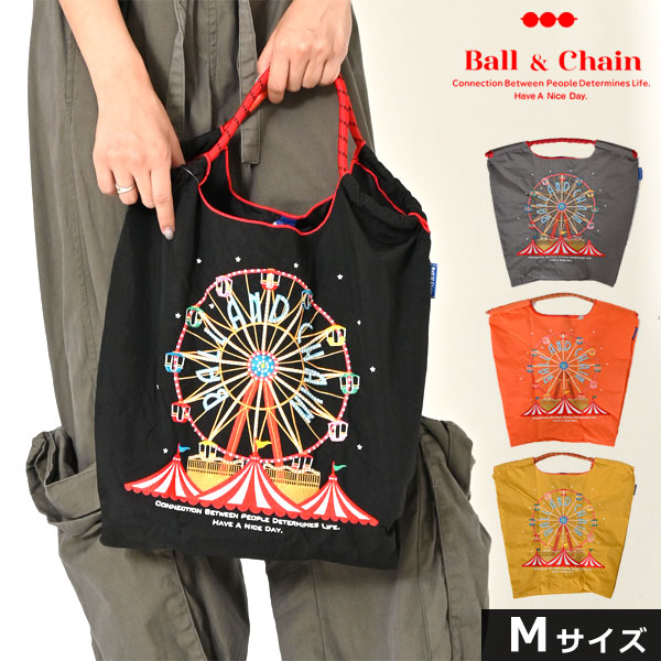 【即納】 Ball＆Chain ボールアンドチェーン 正規品 Ferris wheel Mサイズ バッグ エコバッグ トートバッグ 刺繍 ギフト A4 301042