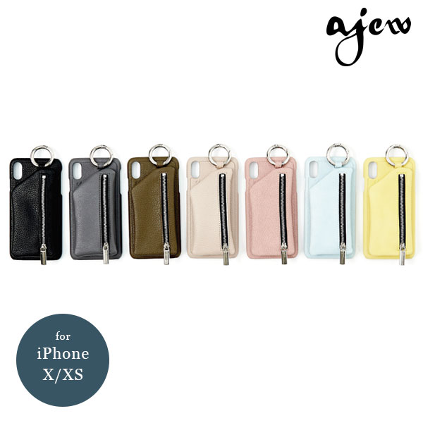 【X XS対応】エジュー ajew 通販 ajew cadenas zipphone case iphone X 10 テン テンエス iphoneケース iphone XS レザー ブランド おしゃれ 人気 携帯ケース 小銭入れ カードケース SUICA可 AC2017003 セール除外品 プレゼント