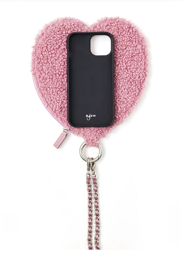 即納】 【iPhone対応】 エジュー ajew fluffy dress HEART case