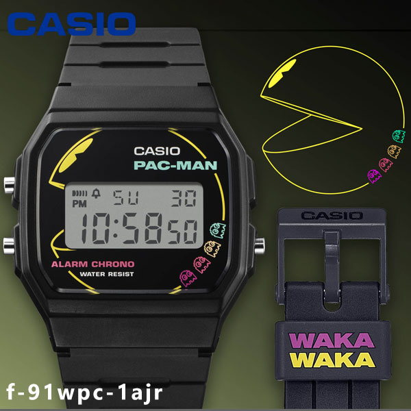 ｴﾝﾄﾘｰでﾎﾟｲﾝﾄ上乗ｾ 【即納】 【国内正規品】 【限定】カシオ CASIO CLASSIC F-91WPC-1AJR パックマン コラボ 腕時計 ウォッチ f-91wpc-1ajr