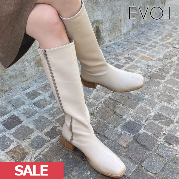 楽天市場】【SALE60%OFF】イーボル EVOL スクエアロングブーツ ブーツ