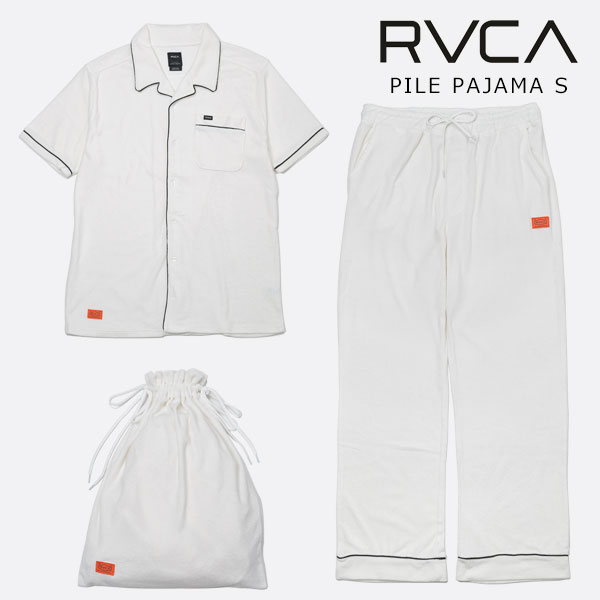 安い ルーカ Rvca 通販 Pile Pajama S メンズ レディース パジャマ ルームウェア パイル地 上下 セット セットアップ 巾着 シンプル ロゴ 無地 おうち時間 半袖 ズボン 長ズボン 前開き アウトドア お泊り 041 725 新しい到着 Hazle Com
