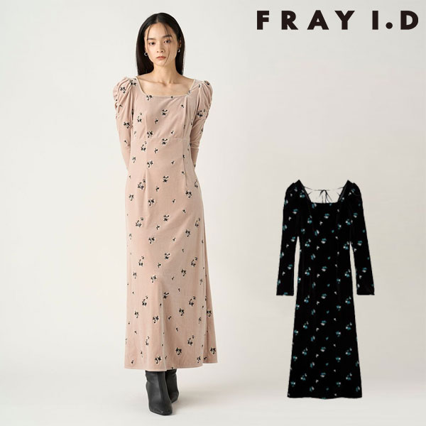 楽天市場】【即納】 フレイアイディー FRAY I.D ワンピース 24秋冬 スクエアネックベロアワンピース 長袖 ロング丈 ベロア  fwfo244121 : ダブルハート（DOUBLE HEART）