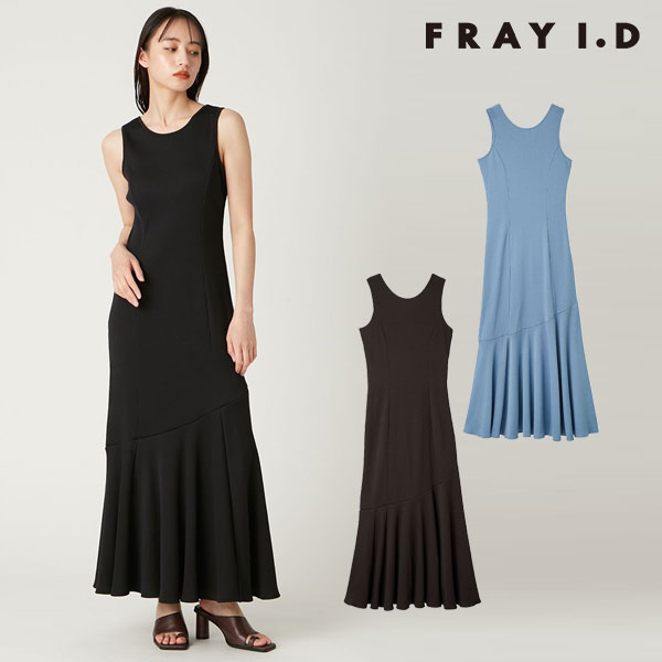 フレイアイディー　異素材ワンピース FRAY I.D (12%OFF) / フレイアイディー タフタコンビニット