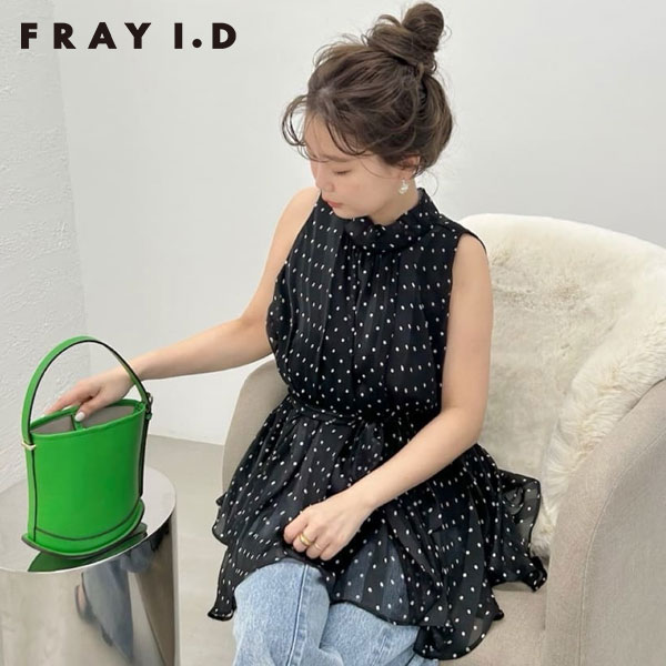 【即納】 フレイアイディー FRAY I.D トップス 26春夏 リボンタイホルターブラウス ノースリーブ ミドル丈 fwfb261101