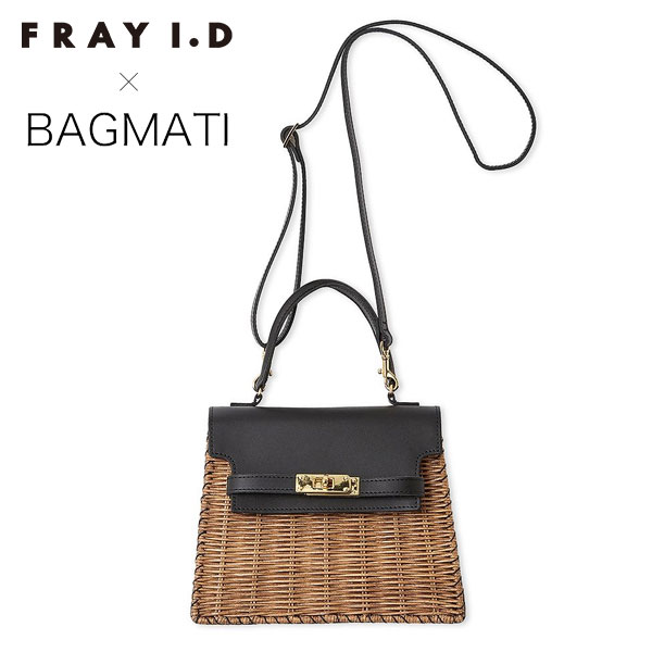 フレイアイディー FRAY I.D BAGMATI コラボ 別注 バッグ 26春夏 【BAGMATI】ラタンレザートップハンドルバッグ 一部4月下旬予約 バグマティ かごバッグ 2WAY ショルダー fwgb262304