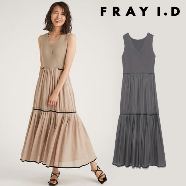 人気満点 即納 フレイアイディー Fray I D 21春夏 2wayニットコンビコットンボイルワンピース レディース ワンピース ロングワンピース ノースリーブ 2way ニット コンビ 前後着用 綺麗め 上品 Vネック お呼ばれ スプリング Fwno 絶対一番安い Www Rvworkshop Com