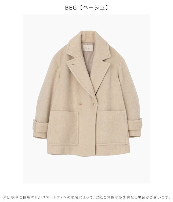 hella WOOL MOHAIR SHORT CO Hella ヘラ】WOOL MOHAIR SHORT コート 23