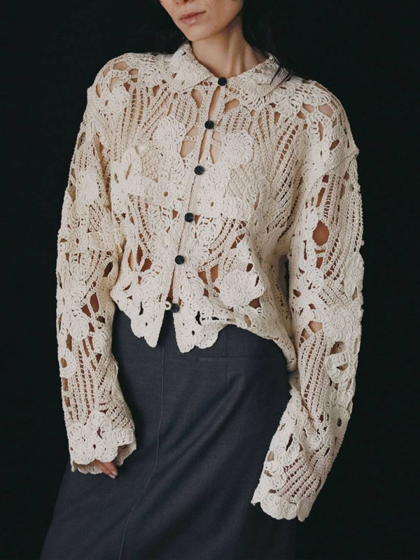 ｴﾝﾄﾘｰでﾎﾟｲﾝﾄ上乗ｾ アンヌーク anuke 2026Prefall トップス Embroidery Over Shirts 8月下旬～9月中旬予約 エンブロイダリーオーバーシャツ ミドル丈 長袖 26秋冬 62620402