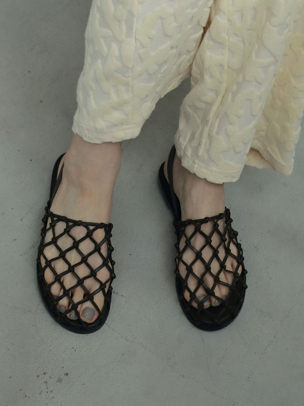 お値下げ‼︎アンヌーク サンダル 【36】22.5㎝ ブラック anuke（アンヌーク） anuke 2025SpringSummer シューズ Ecoleather