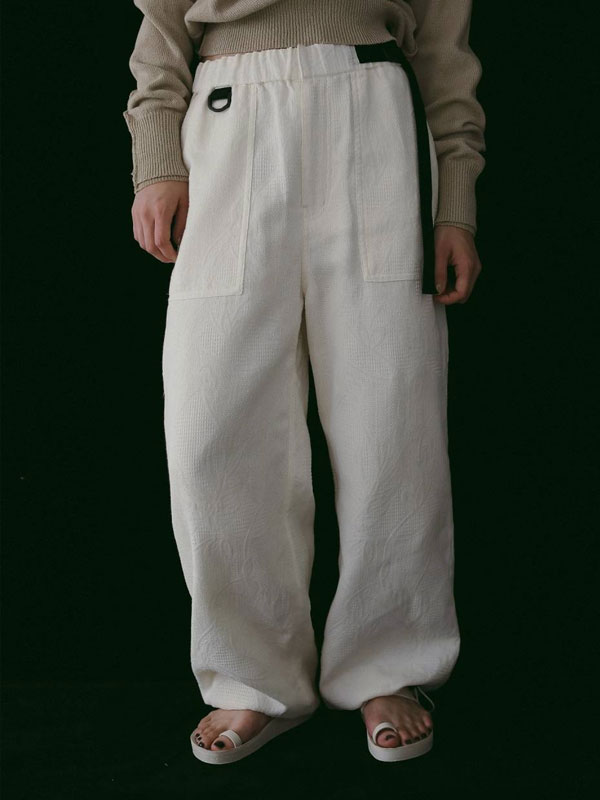 ｴﾝﾄﾘｰでﾎﾟｲﾝﾄ上乗ｾ アンヌーク anuke 2026SpringSummer ボトムス Jacquard Drawstring Pants 5月中旬～6月上旬予約 ジャガードドロストパンツ イージーパンツ フルレングス セットアップ 26春夏 62610410 62610707
