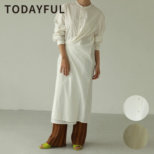 最低価格の ワンピース アシメトリー 長袖 ロング丈 ワンピース レディース アシメトリーシャツドレス Dress Shirts Asymmetry 1月 2月中旬予約 21春夏 トゥデイフル Todayful シャツ 21春コレクション クーポン利用不可 カジュアル 無地 シンプル スプリング