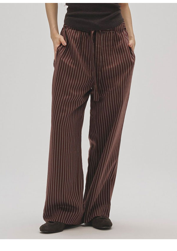 【SALE30%OFF】【即納】トゥデイフル TODAYFUL ボトムス Stripe Easy Pants ストライプイージーパンツ パンツ フルレングス ストライプ 12520705 25秋冬｜ダブルハート（DOUBLE HEART）