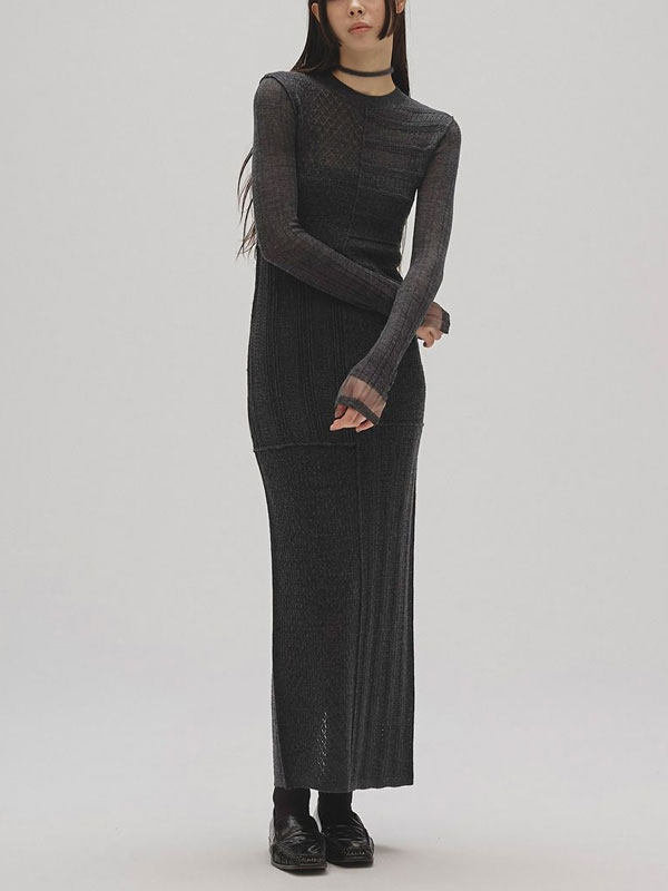 【新品】TODAYFUL スリットネックニットドレス ロングワンピース TODAYFUL（トゥデイフル）の「slit neck knit dress（ワンピース