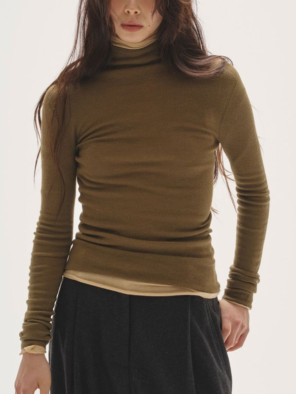 トップス TODAYFUL TODAYFUL トゥデイフル Halfzip Rib Knit ハーフジップリブニット