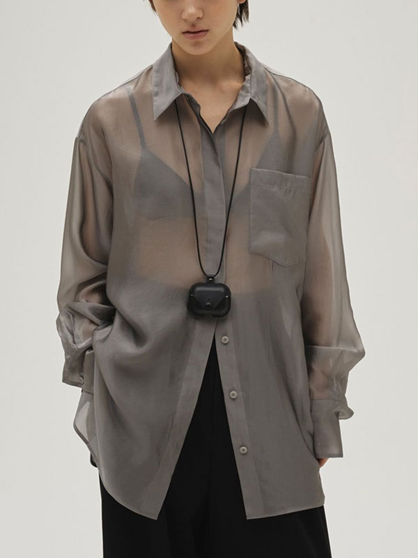 【即納】 トゥデイフル TODAYFUL 2026springsummer トップス Chambray Silky Shirts シャンブレーシルキーシャツ 長袖 シースルー 透け 12610427 26春夏