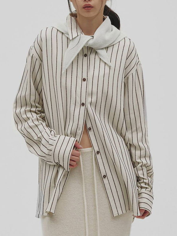 【予約販売】トゥデイフル TODAYFUL 2026Winter トップス Jacquard Stripe Shirts 11月中旬～12月上旬予約 ジャカードストライプシャツ 長袖 ミドル丈 12620408 26冬｜ダブルハート（DOUBLE HEART）