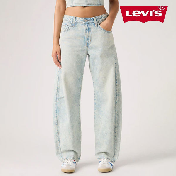 【SALE10%OFF】【即納】 Levi's リーバイス ボトムス BAGGY DAD バレルジーンズ ライトインディゴ フルレングス デニム ジーンズ 0039a-0017|ダブルハート(DOUBLE HEART)