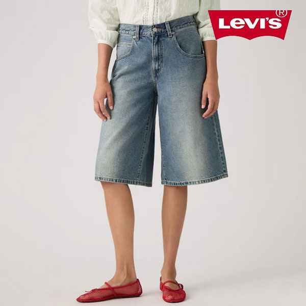 ｴﾝﾄﾘｰでﾎﾟｲﾝﾄ上乗ｾ 【即納】 Levi's リーバイス ボトムス スーパーバギージョーツ ミディアムインディゴ ハーフパンツ デニム ジーンズ 005dt-0002