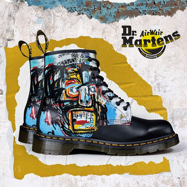 即納 ドクターマーチン Dr Martens 限定モデル 1460 Basquiat 8 ホール ブーツ レディース シューズ ブーツ ブーティー サイドゴアブーツ ショート丈 厚底 8ホール コラボ コラボレーション バスキア アーティスト イラスト 派手 ロック フェス