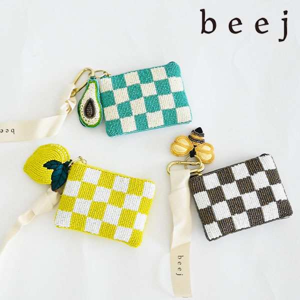 ｴﾝﾄﾘｰでﾎﾟｲﾝﾄ上乗ｾ 【即納】 beej ビージ バッグ Beaded Porch＆Charm ビーデッド・ポーチ＆チャーム ポーチ ギフト 12164