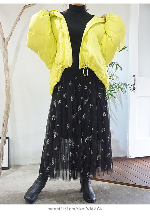 doubleheart スナイデル snidel mail order tulle embroidery long