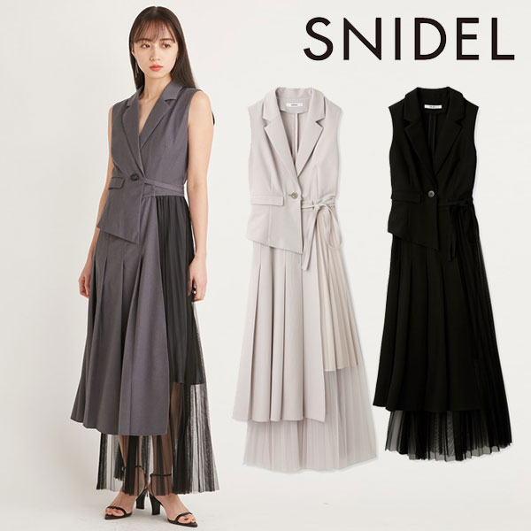 即納》 スナイデル SNIDEL 23春夏 スイッチングデザインワンピース  