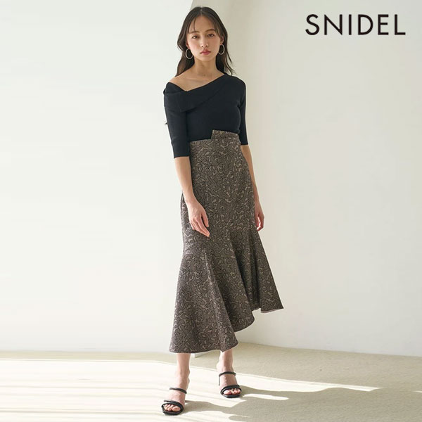 2023年モデル✨snidel スナイデル スパンコール刺繍スカート M モカ Amazon.co.jp: [スナイデル] スパンコール刺繍スカート