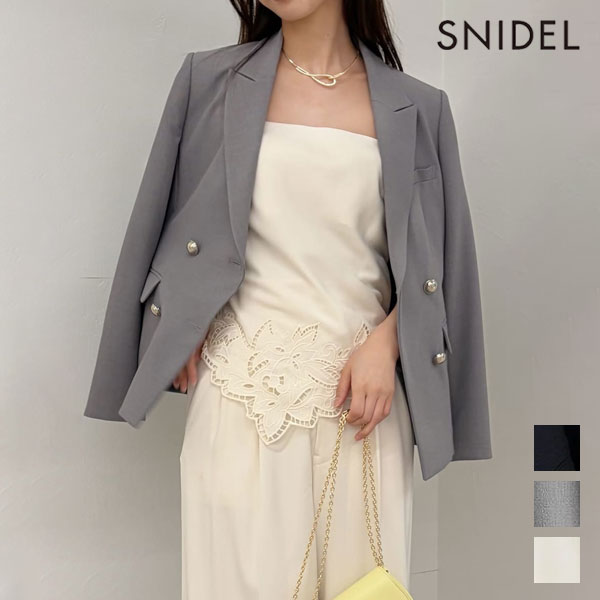 ｴﾝﾄﾘｰでﾎﾟｲﾝﾄ上乗ｾ 【ｽﾌﾟﾘﾝｸﾞｾｰﾙ10%OFF】【即納】スナイデル SNIDEL アウター 26春夏 Sustainableダブルブレストジャケット 長袖 オフィス 羽織 swfj261077