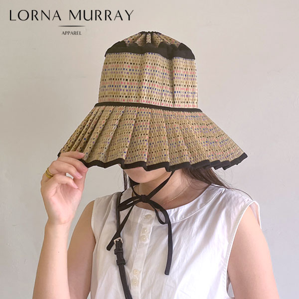 10890円 『3年保証』 《即納》LORNA MURRAY ローナマーレイ Biscuit Bay Capri Hatt レディース 帽子 ハット ストローハット プリーツ ハンドメイド 手作り サスティナブル コンパクト 小物 刺繍 カジュアル プレゼント 環境 エコ 天然素材 biscuitbay-c