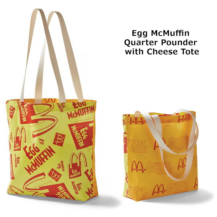 マクドナルド　McDonald's トートバッグ　香港 楽天市場】マクドナルド オフィシャルグッズ トートバッグ かばん A4が