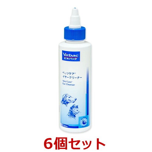 【最強送りとどける】【６個書き割り】【ベッツケアイヤークリーナー 125ml ×６個 】犬猫【イヤーケア】【ビルバックジャパン】(ベッツケア イヤークリーナー) (C)