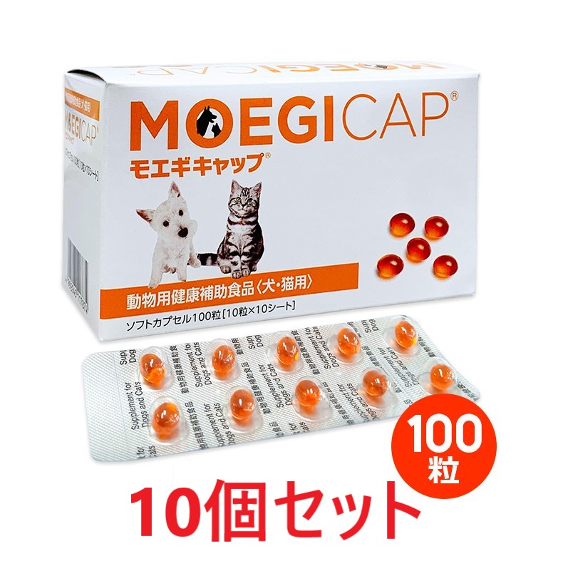 【最強配送】【10個セット】【モエギキャップ 100粒（10粒&times;10シート）&times;10個】犬猫用【共立製薬】【関節】 (発)｜ペット犬猫療法食動物病院 2号店