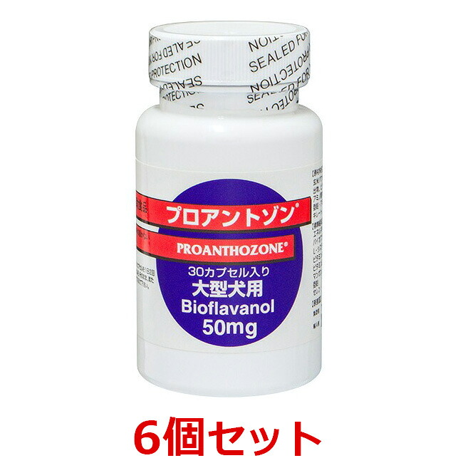 【最強配送】【6個セット】【プロアントゾン 50mg(30カプセル)×6個】大型犬用 【共立製薬】 (C)|ペット犬猫療法食動物病院 2号店
