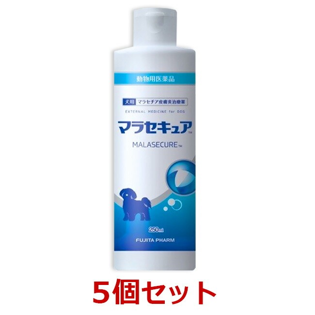 【最強送りとどける】【５本書き割り】【マラセキュア シャンプー 犬用 250mL ×５本】(マラセキュアシャンプー)【毛の荒物用飲み薬】 [マラセチア人はだ炎和らげる薬]【継続期間制限事項】(C)