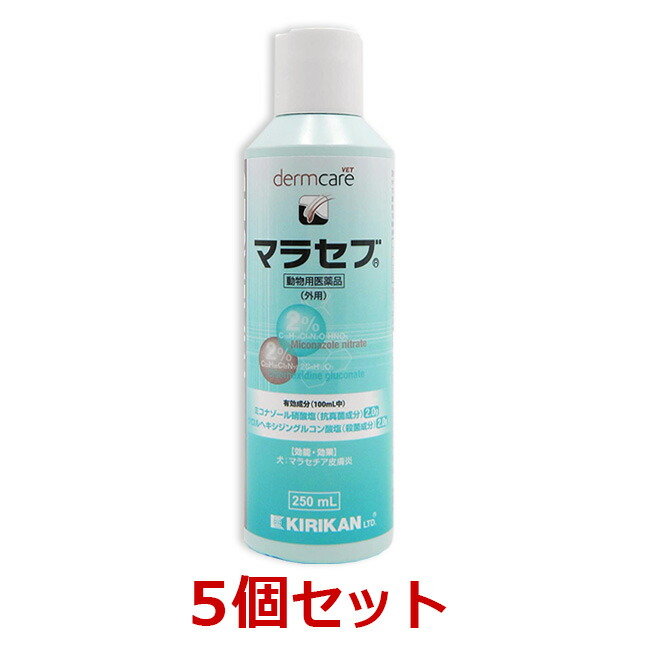 【５本セット】【マラセブ シャンプー 犬用 250mL×５本】(マラセブシャンプー)【動物用医薬品】 [皮膚炎薬]【期間限定】(発)