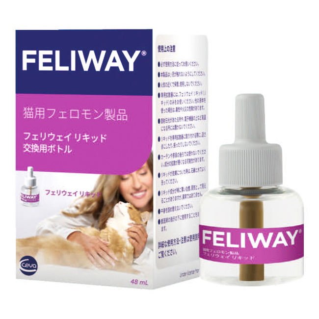 楽天市場】【あす楽】『フェリウェイ リキッド48mL×１個』猫用(交換用)(注意：別途専用の拡散器が必要です)【セバ・ジャパン】【猫用フェロモン製品】【純正】  (C6) : ペット犬猫療法食動物病院