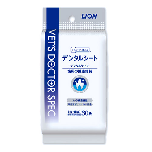 楽天市場 ライオン 犬 猫用 Petkiss ベッツドクタースペック デンタルシート 30枚 2個セット 送料無料 Petgoods フォアモスト