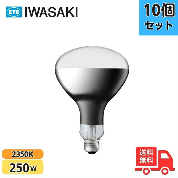 【10個仕掛ける】岩崎電気 IR220V250WRH 目玉 R形赤外線白熱電球 250W 口金E26【法人制限事項】