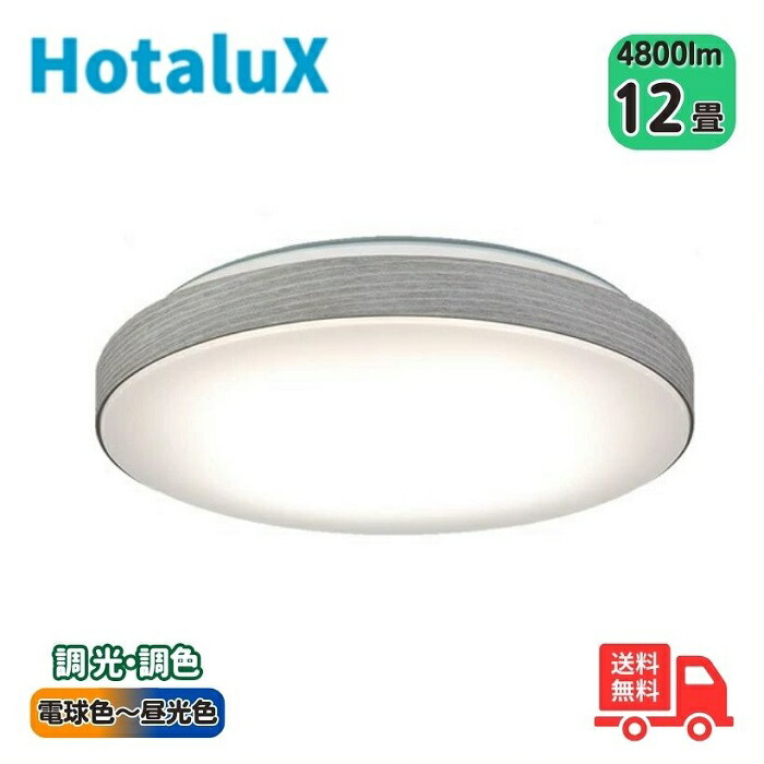 蛍クス(旧NEC)  HLDC12334SG LED最高限度点火装置 12畳 調色x調光 日本製 かんたん欠場タイマー 肌理調ショッピングセンター スモーキーホワイト色【貨物輸送無料】