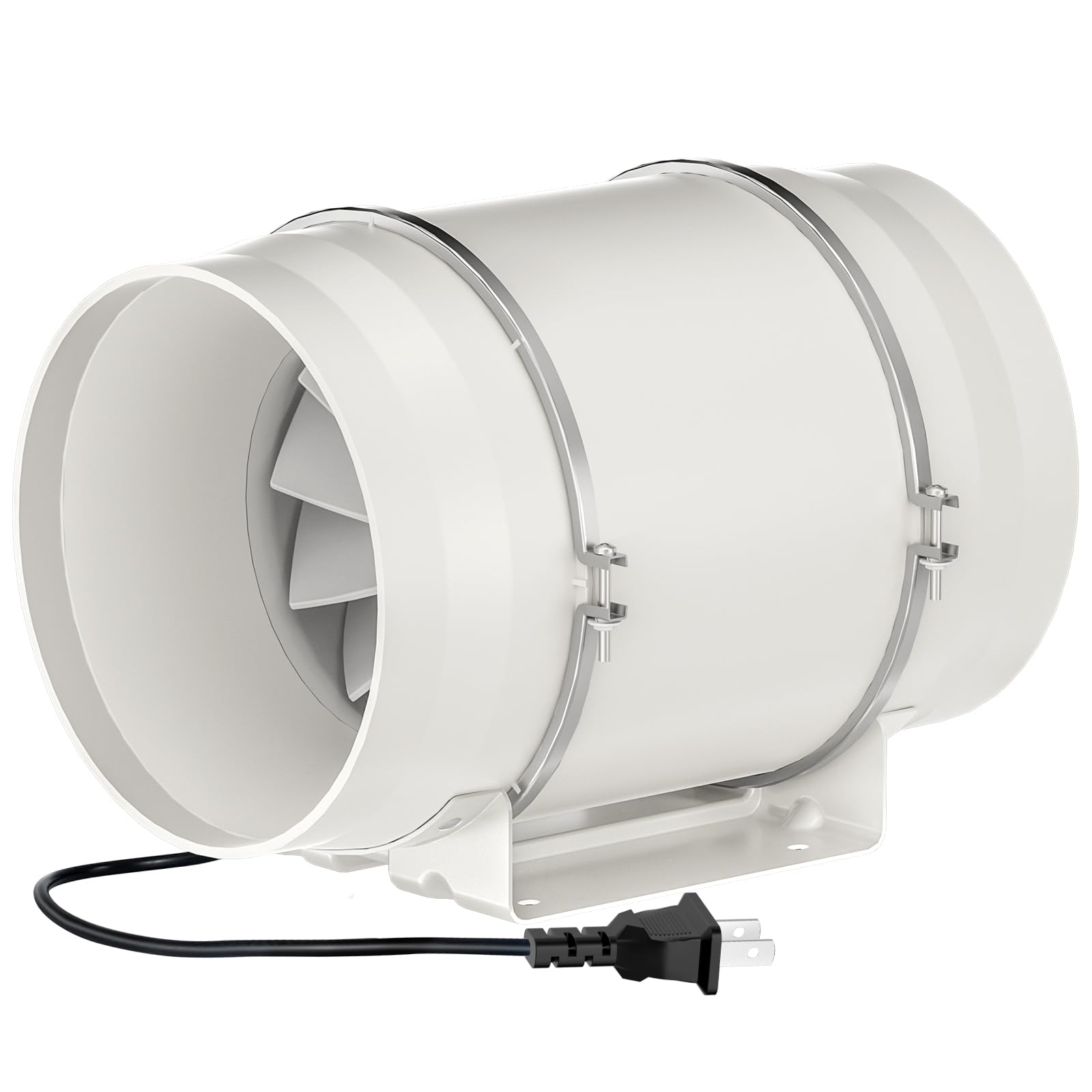 Hon&Guan ダクトファン 250mm 強力 省エネ 静音 【インボイス制度登録店】 ダクト用換気扇 塗装ブース用 家焼肉 中間取付 丸形タイプ 産業用換気扇 (HF-250P/φ250mm)