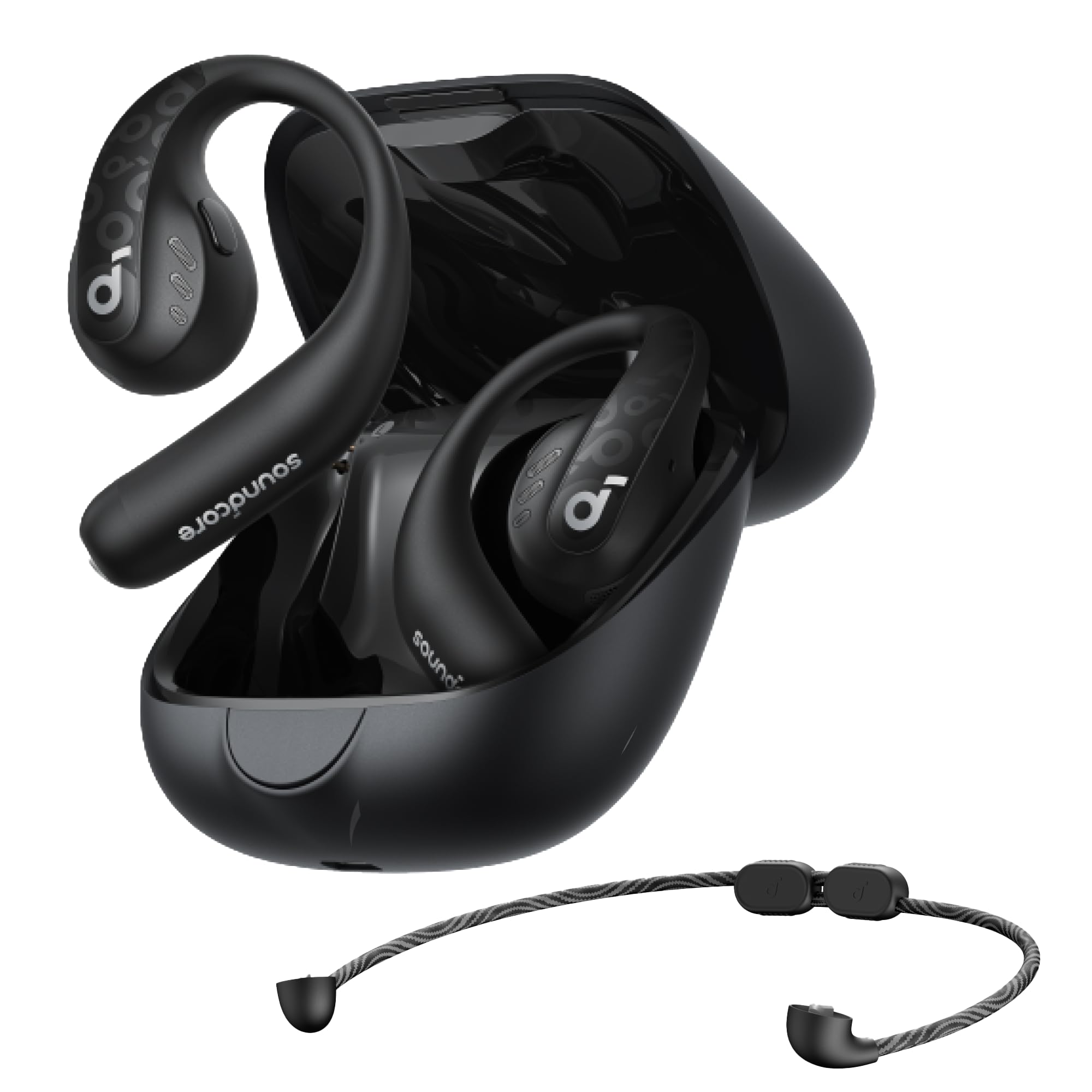 Anker Soundcore AeroFit Pro（Bluetooth 5.3）【オープンイヤー型ワイヤレスイヤホン / 3Dオーディオ / IP55防塵防水規格/ 最大46時間再生 / マルチポイント接続/PSE技術基準適合】ミッドナイトブラック 20,250円