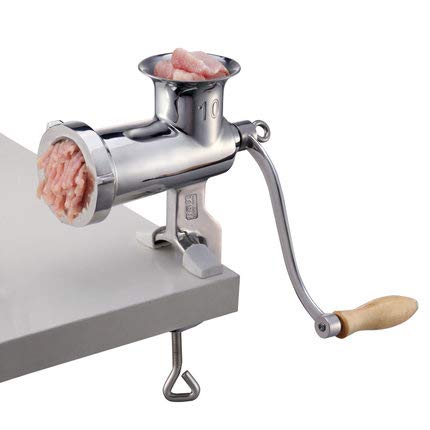 CGOLDENWALL 手挽きミンサー 腸詰め機 家庭用ひき肉器304#ステンレス製 ソーセージアタッチメント、5mm、8mmの2種類カットプレート (10#)｜道具セレクション