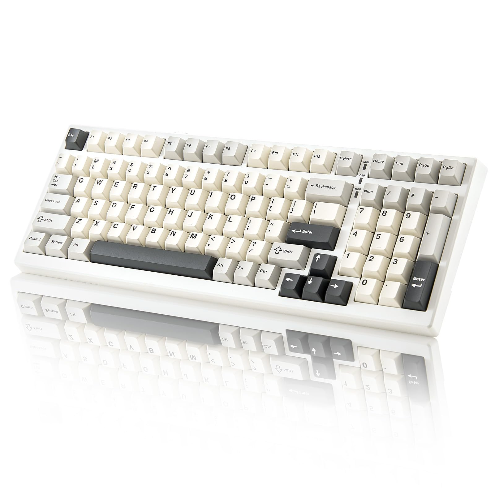 YUNZII YZ98 99 キー メカニカル キーボード ガスケット搭載 ホットスワップ対応 BT5.0/2.4G/USB-C ワイヤレス ゲーミング キーボード NKRO 98% 1800 レイアウト RGB Linux/Win/Mac用 技適認証取得
