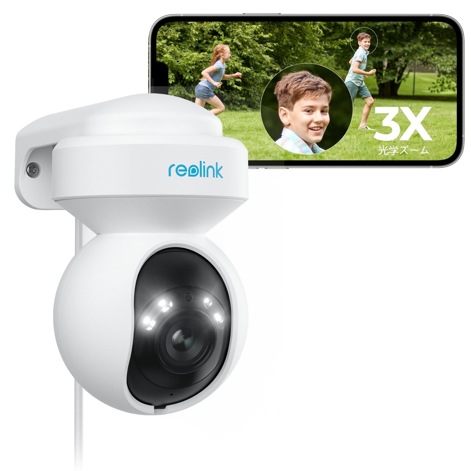2点Reolink 防犯カメラ 屋外 3倍光学ズーム E1 Outdoor 新品 防犯