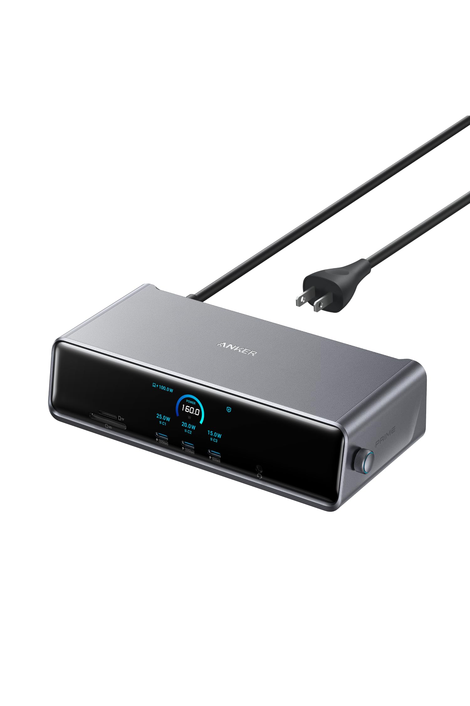 Anker Prime ドッキングステーション (14-in-1, Triple Display, DisplayLink) 最大8K USB PD 最大140W出力対応USB-Cアップストリームポート 3画面同時出力 10Gbps高速データ転送 GaN搭