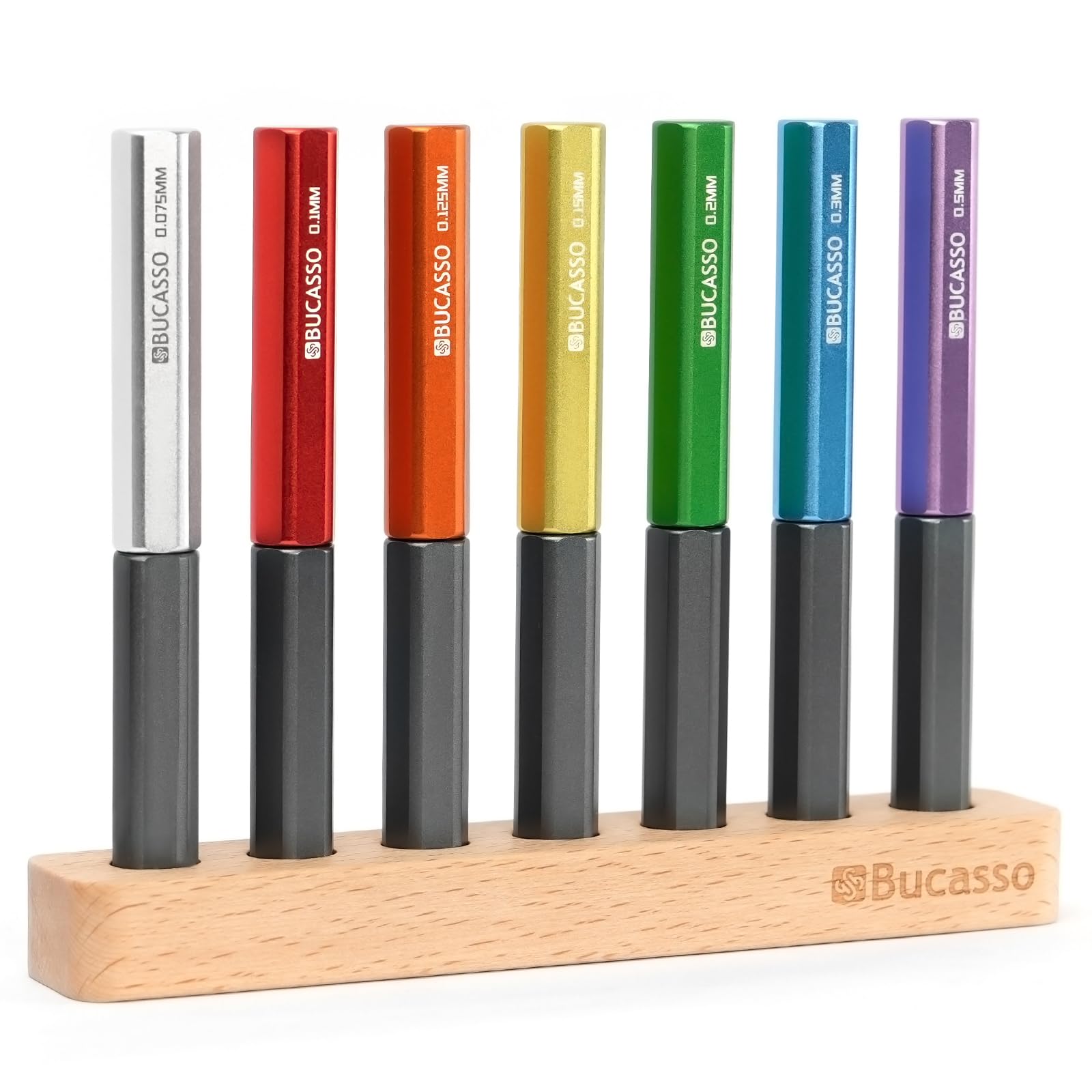 Bucasso モデルスクライバー 7本セット 0.075/0.1/0.125/0.15/0.2/0.3/0.5mm ラインスクライバー タングステン鋼の刃付き モデリング趣味用 RGスケールモデル ガンダムモデル プラモデル 模型スクライバー プラモデル|道具セレクション