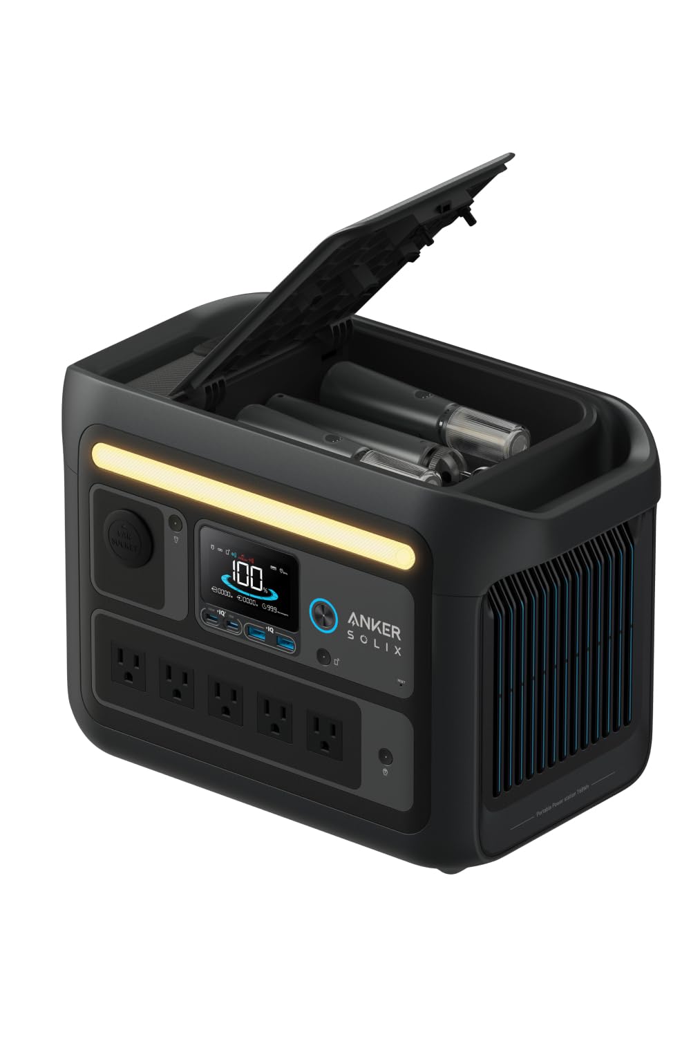 Anker Solix C800 Plus Portable Power Station ポータブル電源768Wh 携帯型ライト搭載 58分満充電 高出力AC(定格1200W / 瞬間最大1600W, 5ポート) 長寿命10年 リン酸鉄 パススルー アプリ|道具セレクション