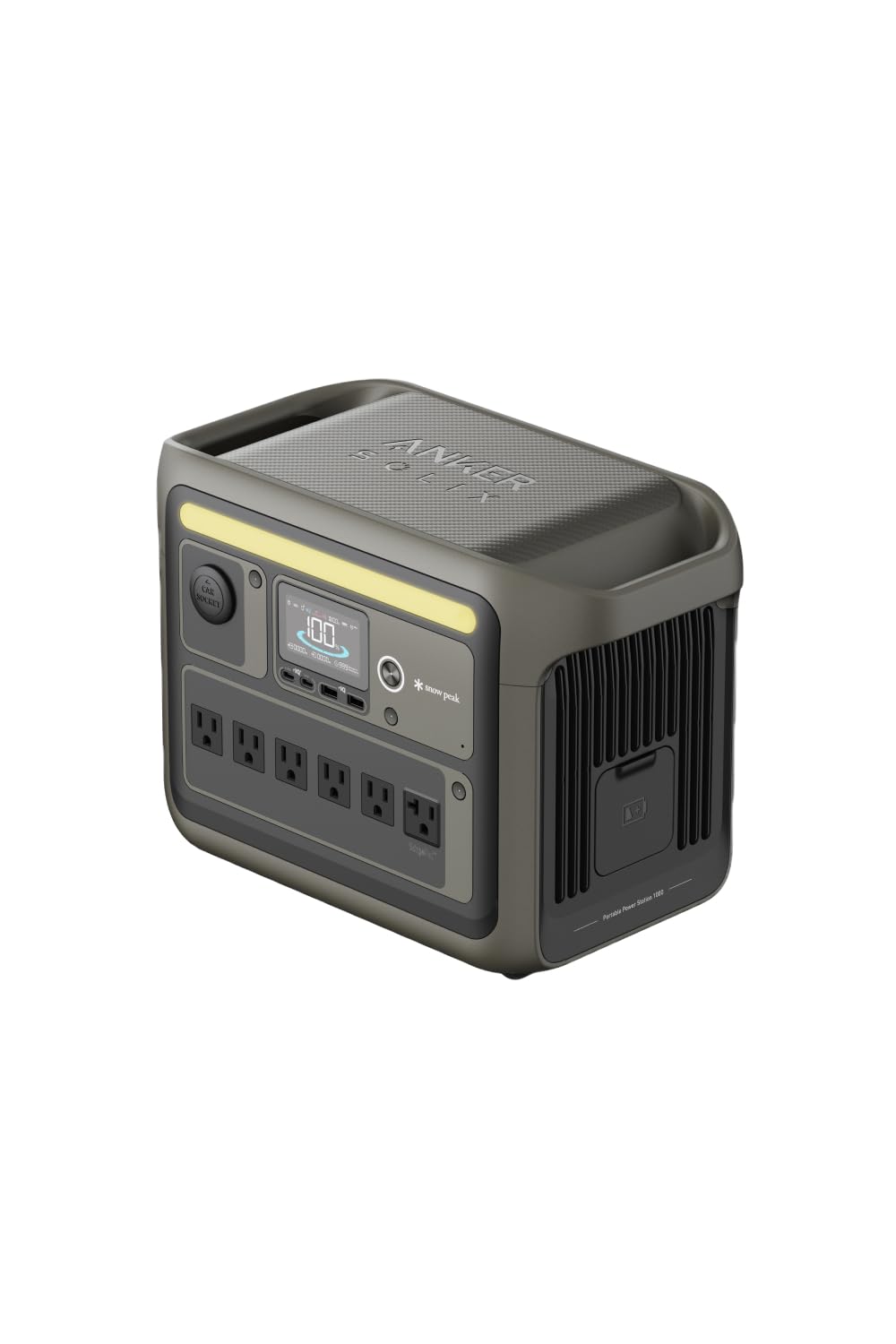 Portable Power Station 1000 ポータブル電源 1056Wh 急速充電 高出力AC 大容量 長寿命10年 リン酸鉄 コンパクト設計 パススルー機能 アプリ遠隔操作 キャンプ 節電対策 停電対策 防災 アースカラー (カーキ)