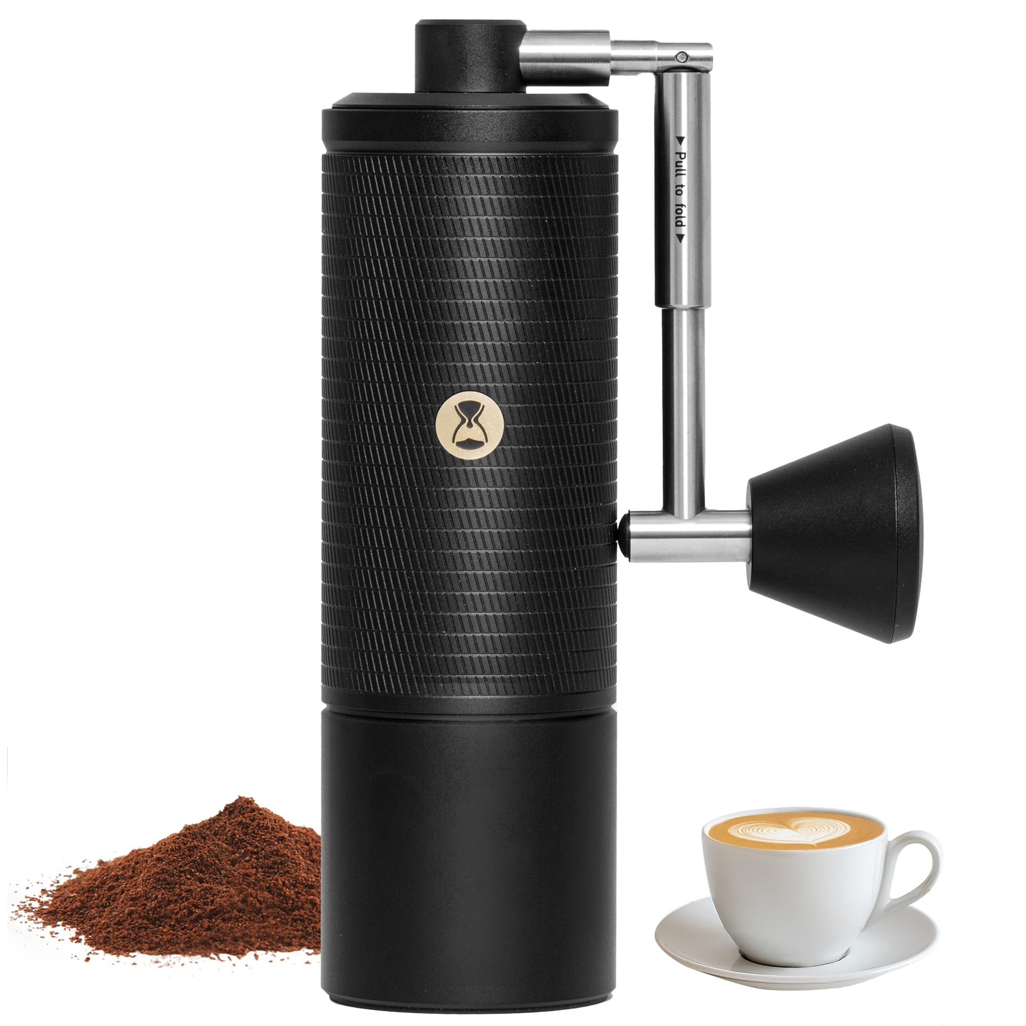 TIMEMORE タイムモア C5 ESP Pro 手挽きコーヒーミル 42mm S2C-042-III コニカル刃搭載 コーヒーグラインダー 手動式 全金属製 エスプレッソ フレンチプレス ハンドドリップ コンテナー 30g ブラック